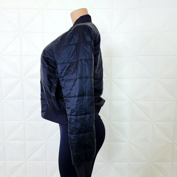Lululemon Women's Black Non-Stop Long Sleeve Reversible Bomber Jacket Size 10 - Picture 4 of 9